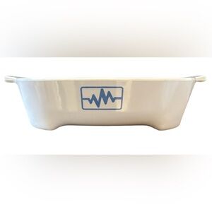Vintage brown n sear baking dishes EKG heartbeat baking dish corningware